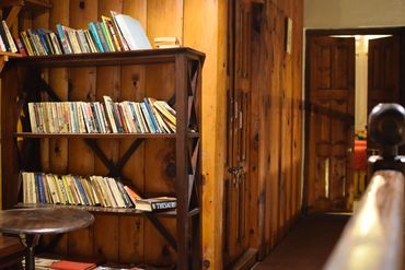 Book corner at Fredy's Bungalow Bhimtaal