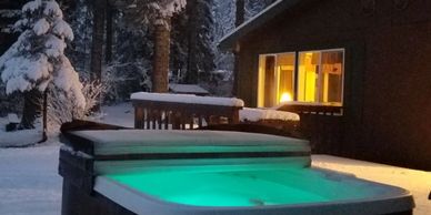 image of a hot tub outdoors in winter