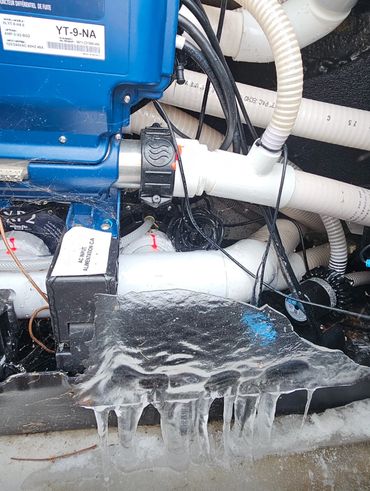 This is what happens "under the hood" of your hot tub when it freezes!