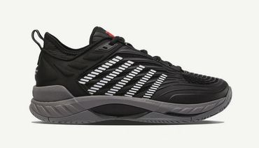Mens Hypercourt Supreme 2 - BLACK/STEEL GRAY/FIREY RED
