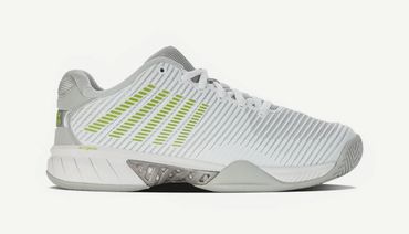 Womens Hypercourt Express 2 - WHITE/GRAY VIOLET/LIME GREEN