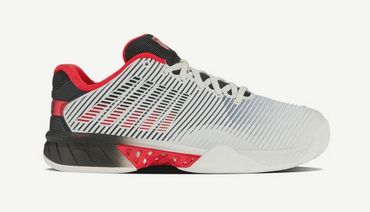 Mens Hypercourt Express 2 - BRIGHT WHITE/STRETCH LIMO/HIGH RISK RED