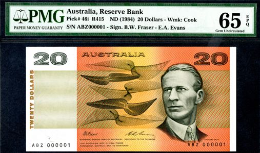 Australia Reserve Bank 20 bill