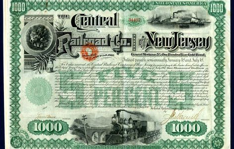 Central Railroad Co. of New Jersey 1000 banknote