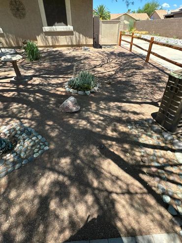 clean front yard debris free