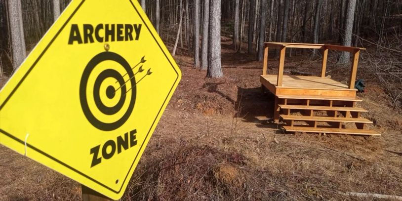 Archery area here at Cohutta Pines.