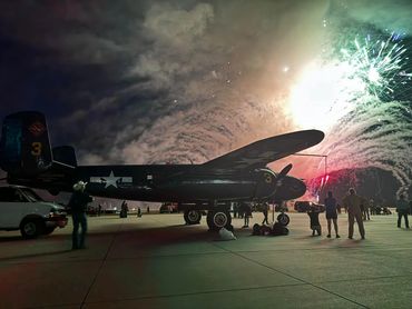 Aero ferry at wings over Texas in Dallas, with the Devil Dog (B25) Based out of Georgetown (KGTU)