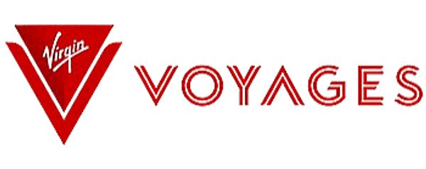 Virgin Voyages logo in red.