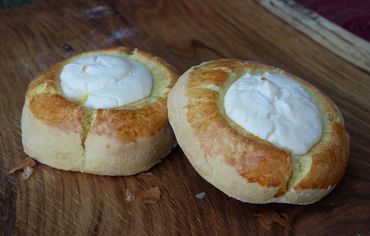 Tany's Biscuit Roll - A buttery roll filled with a cream cheese filling.
