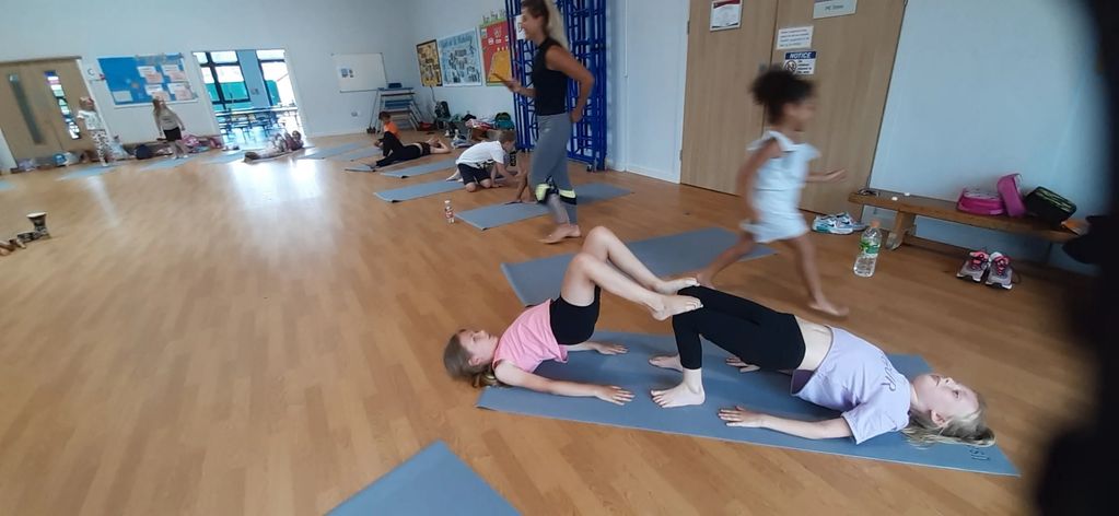 Partner work helping each other to support ourselves.