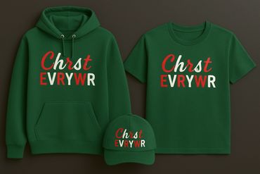 Green Christmas “CHRST EVRYWR” Set!