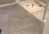 Tiling bathroom floor