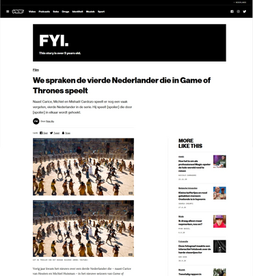 Allon Sylvain is a Dutch actor and voice actor based in london, UK. Actor in Game of Thrones, Vice