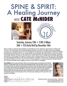 This workshop was specifically designed for a yoga studio that focuses on healing one's scoliosis.