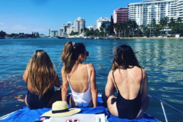 coastline, skyline, intracoastal waterway Miami Beach private boat boat tour