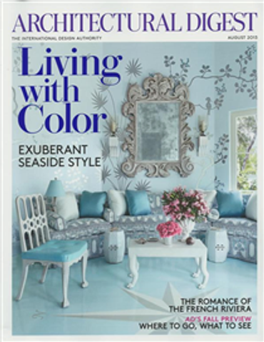 Blue themed coastal style living room.