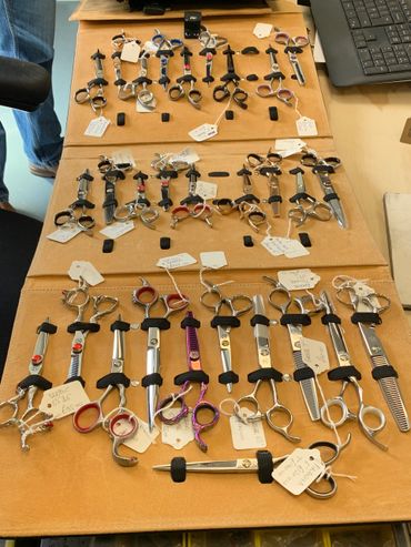Good quality hairdressing scissors for sale via the training school