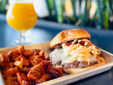 Brunch burger at Native Brew Works in Northeast Arkansas