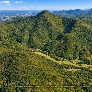 Wooded ridges and valleys in Alexander County NC, land for sale near Taylorsville