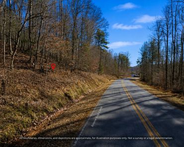 Country road drive near Taylorsville NC to wooded land for sale