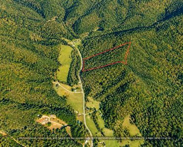 Country setting near pasture and hills, Alexander County NC land for sale