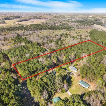 Aerial outline of 3.6 wooded acres in the Cedar Creek area near Fayetteville NC