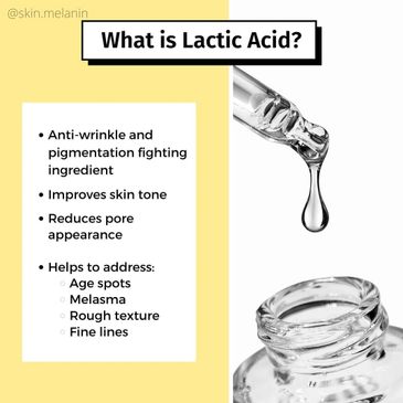 Lactic acid as used in facials