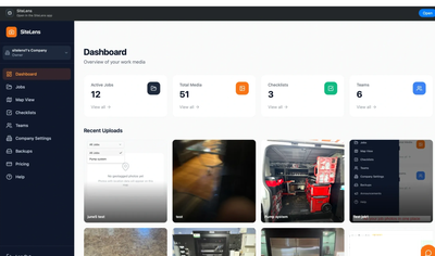 Example of organized project documentation inside SiteLens