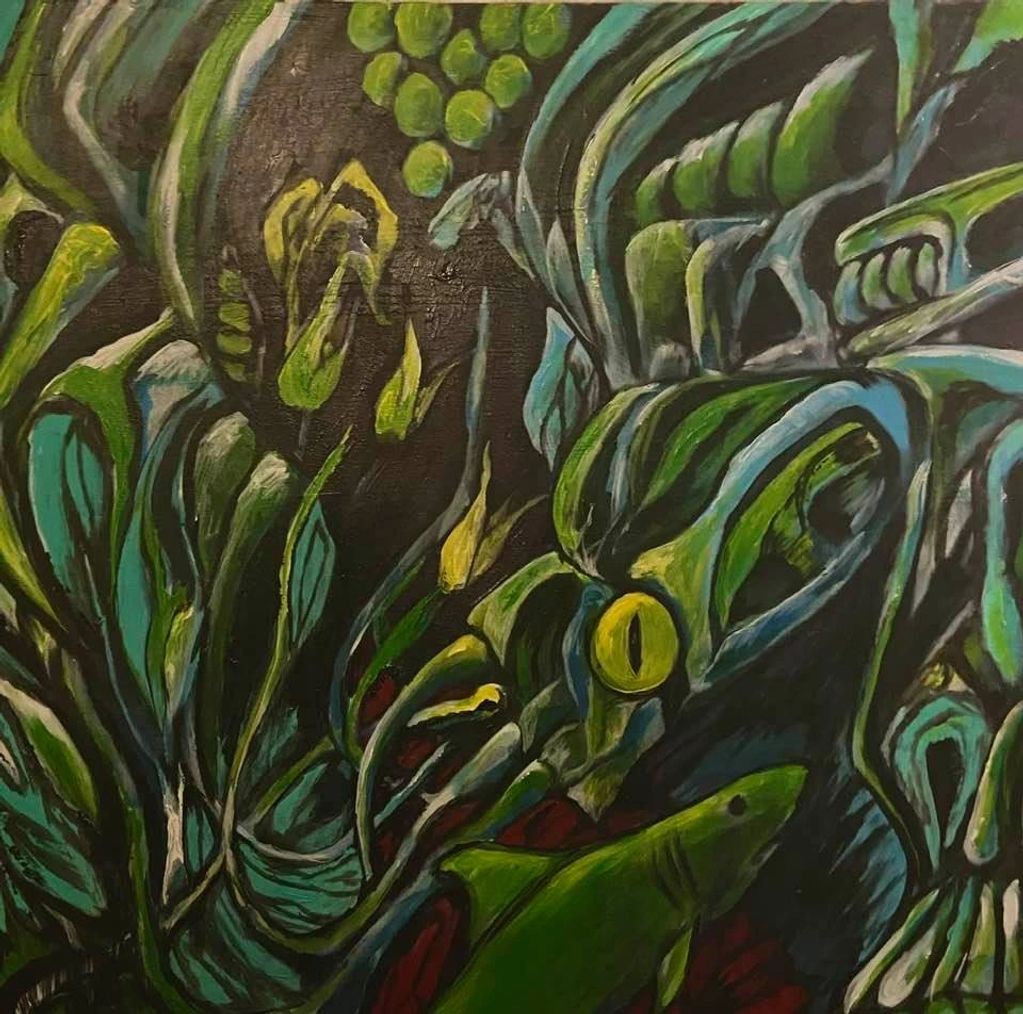 "Underwater Dreaming" -2008- Acrylic on Canvas- PRE-REVISION
