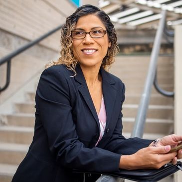 A business woman on her phone