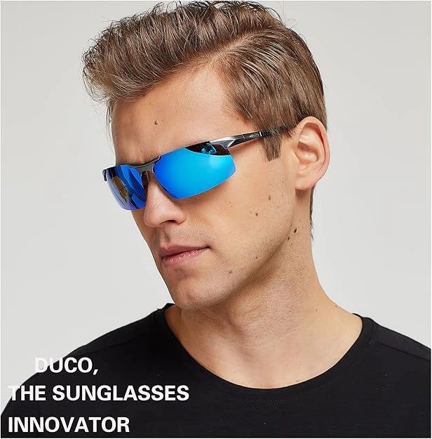DUCO Men's Sports Polarized Driving Carbon Fiber Sunglasses for Men UV400 Protection DC8277 DUCO Men's Sports Polarized Driving Carbon Fiber Sunglasses for Men UV400 Protection DC8277