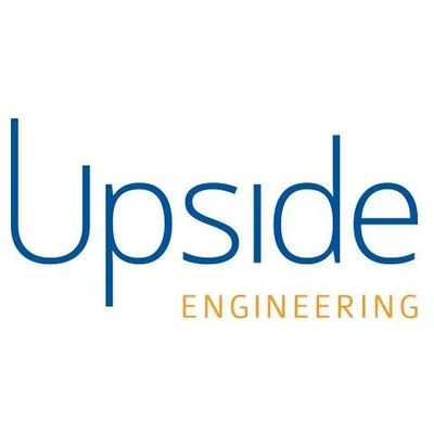 Logo with 'Upside' in blue and 'ENGINEERING' in gold.