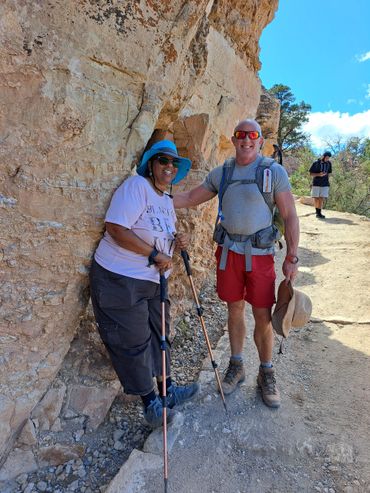 Helping up the steep trail making it a great day