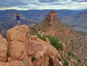 Brave girl,
Grand Canyon Day Hikes are the best way to see the canyon.