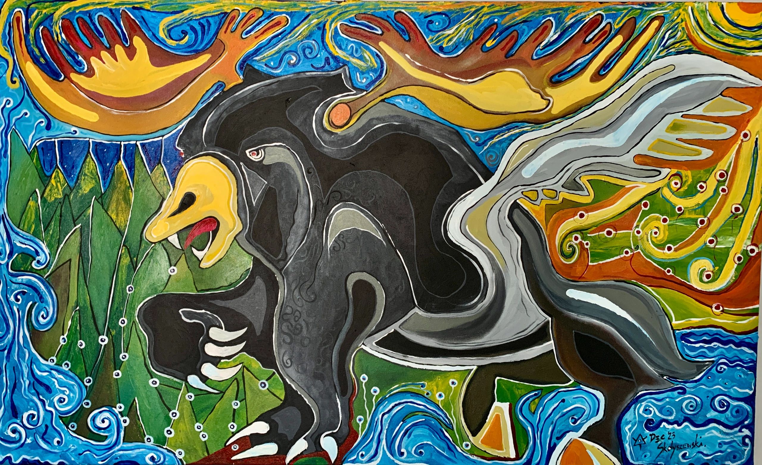 2023
"Moosbeargoos"
acrylic on canvas
( 82 cm x 150 cm )
