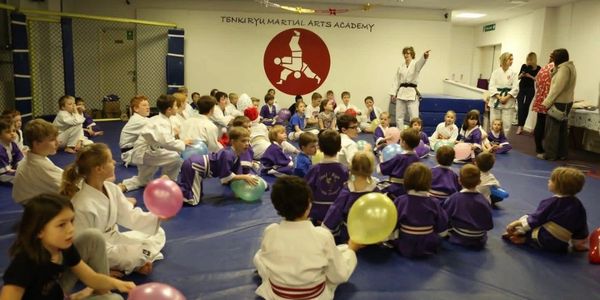Judith Emery teaching children at Tenki Ryu, the predecessor to Winchester School of Martial Arts.