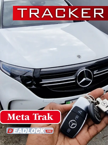 Meta Trak tracker and imobiliser installed in a white Mercedes GLC