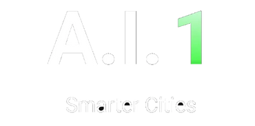 Logo reading 'A.I.1 Smarter Cities' with a gradient green number 1.