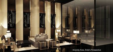 Grand lobby of Air Residences in Makati City