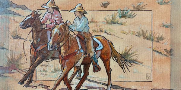 "Racing Shadows" oil and ink on canvas SOLD