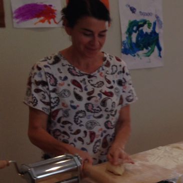 Tania Miletic making pasta