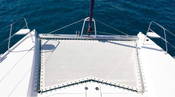 Catamaran Trampoline, A very Nice Place to Chill On a Langkawi Private Yacht Rental During a Cruise 