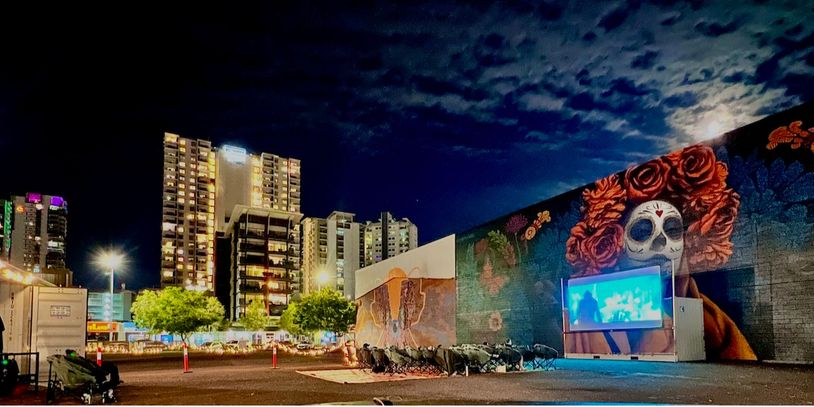 FUL MOON RISING OVER THE NORTHERN LIGHTS NT HEADPHONE CINEMA