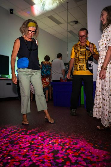 Northern Lights NT interactive camera/ projection system delivering dynamic floor/ ground projecti