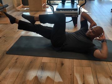 Home based mat pilates workout