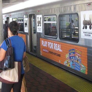 Rail car advertising