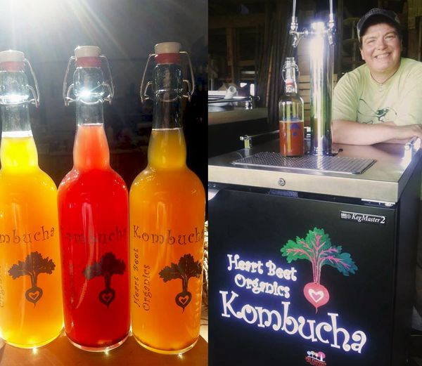 Organic Kombucha in kegs and bottles on PEI from Heart Beet Organics