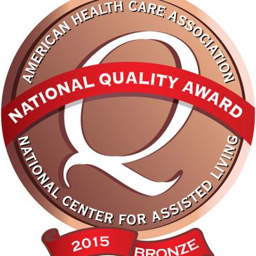 Bronze National Quality Award from American Health Care Association for assisted living in 2015.