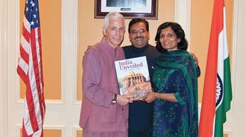 Robert Arnett and Smita Turakhia at the release of India Unveiled, most insightful book on India.