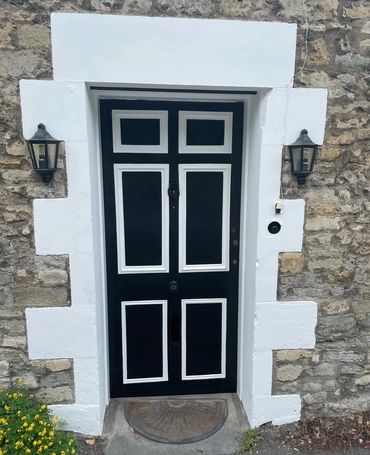 An 1800s door restored on a Grade II Listed property in Bath